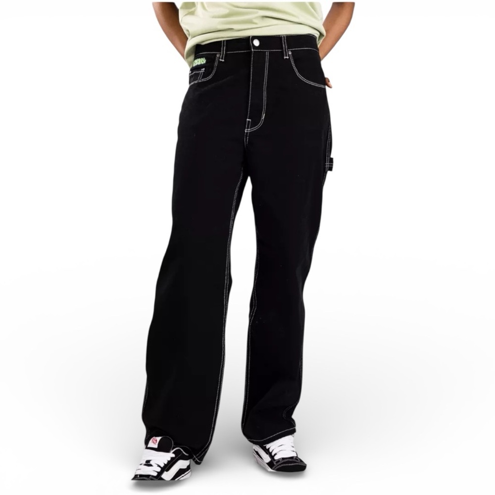 Empyre Tori Sk8 Carpenter Jeans Relax Baggy Y2K Skate Women's Size 12 Black New